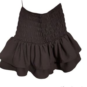 Zara Smocked Black Tube Top Size Medium Y2K